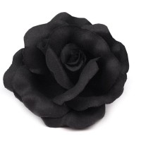 Bröss / rózsadísz Ø6 cm, 1db, fekete